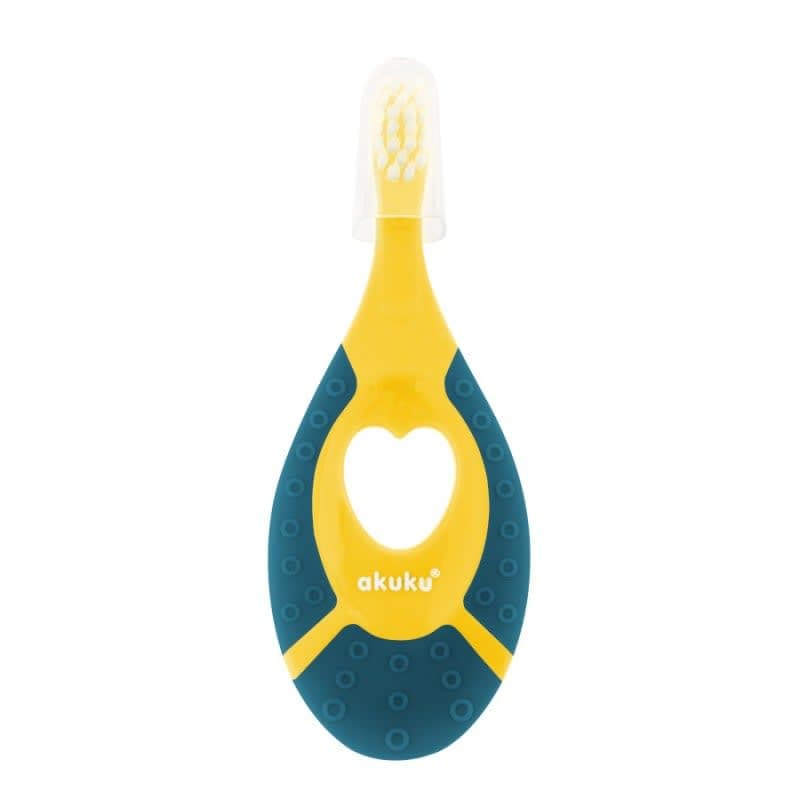 Periuta de dinti pentru bebelusi, Akuku, galben