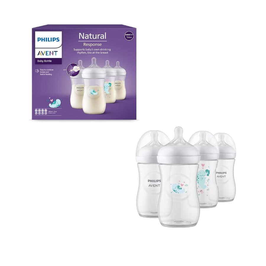 Set 4 biberoane Philips Avent Natural Response 1+, SCY903/61