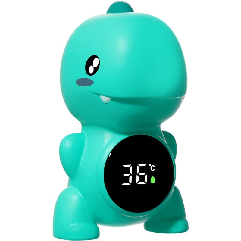 Termometru Electronic LED pentru Baie Plutitor – Model Dinozaur Verde